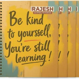 rajesh stationery Ruled Pages Soft Cover Spiral Notebook, Memo Notepads Diary A4 Notebook Ruled 180 Pages-picture-14