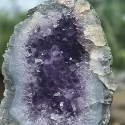 Natural Amethyst Geode Crystal Stone – Raw Healing Quartz Cluster Regular Asymmetrical Crystal Stone-image-1