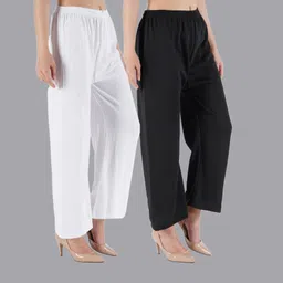 crown king garments Pack of 2 Women Relaxed Multicolor Wool Trousers-picture-12