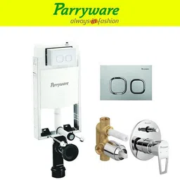 parryware Half Frame Concealed Cistern, with divater body upper espiron set of 1 pic 226 Dual Flush Tank-picture-12