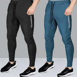 avolt Pack of 2 Men Solid Multicolor Track Pants image 1