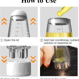 kvvtrades Hair Oil Applicator Comb 6Ml Scale Control image 5