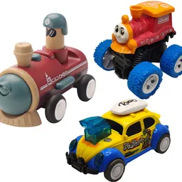 vaniha Unbreakable Four-Wheel Drive Friction Powered Diecast Dancing Car Toy Set-O27-picture-43