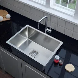 adano S S Handmade Single Bowl 21x18x9 Inches Kitchen Sink Brushed Matte Finish Included Strainer-Basket/Sink Coupling/Waste Pipe HM 01 Vessel Sink-picture-11