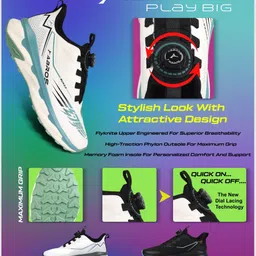 abros INVADAR Athleisure Cultured Round-Toe Shape & Quick On-Off Dial Lace Technology Sneakers For Men image 4