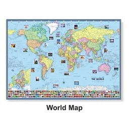 (Pack of 3 MAPS) MADHYA PRADESH STATE POLITICAL ENGLISH MAP, INDIA POLITICAL ENGLISH MAP. AND WORLD POLITICAL ENGLISH Map Size : 100x70 Centimeter (40"x28" inch). With Important Fact and Figure. Ideal Map For Aspirant of UPSC , PCS , SSC , RAILWAY Exam and Other Competitive Exam Paper Print-image-63