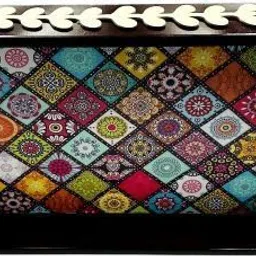 angira handicarft Wooden Serving Tray/Decorative/Multipurpose AHS-WOODENTRAY015_1310 Tray image 2