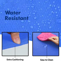 crsmat 6mm Soft EVA Yoga Mat with Carry Strap, Anti Skid, Home, Gym Workout, for Women Blue 6 mm Yoga Mat image 2
