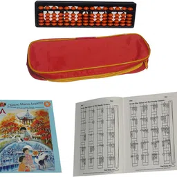 chinese abacus academy 15 ROD ORANGE STUDENTS KIT WITH POUCH AND TWO WORK BOOKS-picture-28