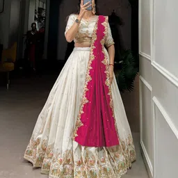 trivety Embroidered Semi Stitched Lehenga Choli image 4