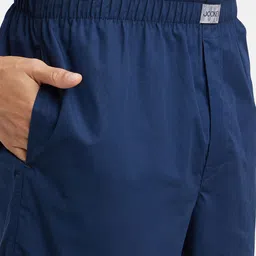 jockey Solid Men Blue Boxer Shorts image 3
