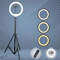 Saztech 19 inch LED Ring Light with 7 feet monopod Tripod Stand for Reels Z1 Tripod, Tripod Kit-picture-48
