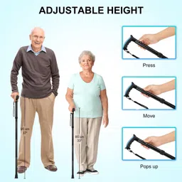 mcp Thunderbolt Soft Grip Foldable 4 Section Aluminium Walking Stick image 3