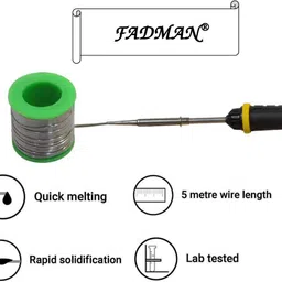 fadman Soldering Iron Kit | Solder Wire | Soldering Paste | Yellow+Black Soldering iron 25 W Simple image 4