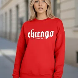 leotude Women Full Sleeve Printed Sweatshirt image 1