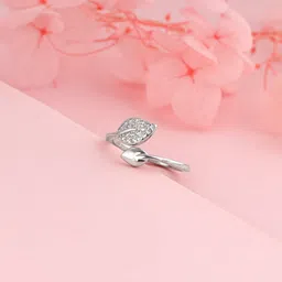 giva 925 Silver Foliole Ring for Women Sterling Silver Zircon Rhodium Plated Ring-picture-36