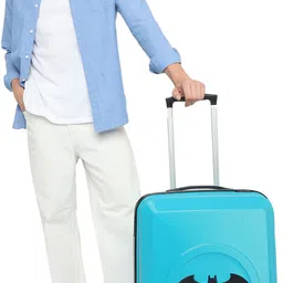 yayavar Medium Cabin Suitcase (67 cm) 4 Wheels - BATMAN OFFICIAL MERCHANDISE TROLLEY WITH PREMIUM MOULDED BAT LOGO - Teal image 3