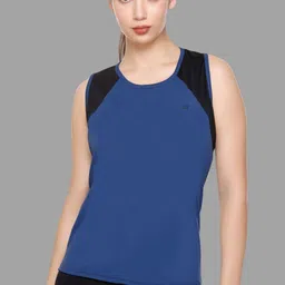 white moon Pack of 2 Women Colorblock Round Neck Polyester Multicolor T-Shirt image 2