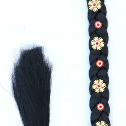 rudrika hair extension WOMEN HAIR STYLE South Indian Bridal Wedding Instant Parandi Choti For Women & Girls With Beautiful Design Use In Party, Wedding And Casual ChotiExtension Hair Extension image 5