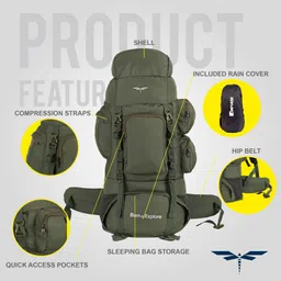 impulse Rucksack bag travel bag for men tourist bag backpack for hiking trekking camping Rucksack - 75 L image 3