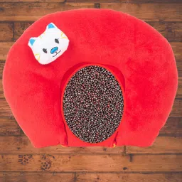 white bubble Rai Dana Baby Pillow, Newborn Head Shaper Anti Flat Takiya Mustard Seeds Solid Baby Pillow Pack of 1 image 1