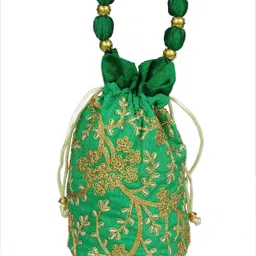 sunesh creation Women Green, Pink Potli image 2