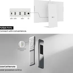 SAMSUNG M8 81.28 cm (32 inch) 4K Ultra HD VA Panel AI Upscaling, Mouse & Keyboard Control, OTT Apps, IoT, Office 365, Workout Tracker, Multiple Ports, Speakers, Remote, Bluetooth, Inbuilt Webcam Smart Monitor (LS32DM801UWXXL) image 3