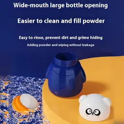 mirtonics Portable Baby Powder Puff with Box Holder Container for Newborn & Kids image 2