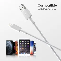Portronics Lightning Cable 3 A 1 m Konnect Link USB to 8PIN Fast Charging Cable image 4