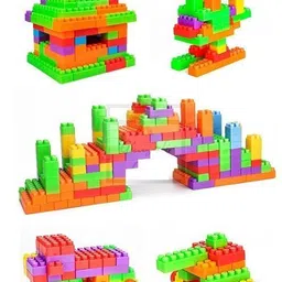toys n smile Building Block Toy for Kids Smart Activity Fun & Learning Train Blocks 100 Pcs image 2