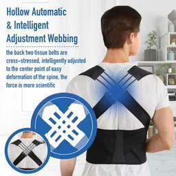 afcycare Adjustable Back &Shoulder Posture Corrector Belt For Upper Back Brace Breathable Back / Lumbar Support image 2
