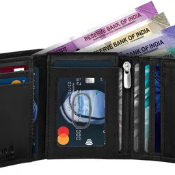 hydein Men Black Genuine Leather RFID Wallet-picture-11