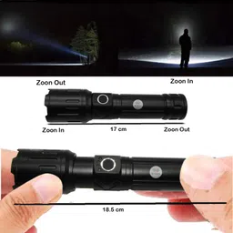 waken Rechargeable Strong Beam Zoom Light Metal Waterproof 5-Modes 4800mAh Fast Charge Torch image 2