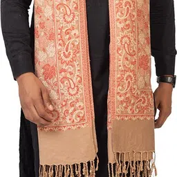 Pashgiri Poly Wool Floral Print Men Shawl-image-21