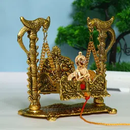 chhariya crafts Metal Krishna Jhula, Laddu Gopal Jhula, For Home And Office Jhula image 2