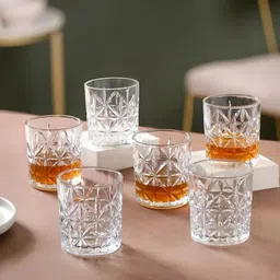 mitansh enterprises (Pack of 6) Thick-Walled, Wide Mouth, Durable & Dishwasher Safe Perfect for Bourbon Glass Set Water/Juice Glass-picture-28