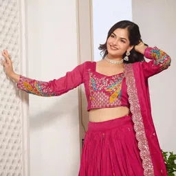 pedr trends Embroidered Semi Stitched Lehenga Choli image 3