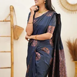 dhanlaxmisaree Woven Banarasi Jacquard Saree image 3