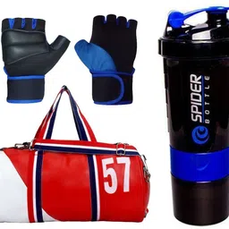 rocket sales Leatherite Gym Bag,Lycra Gloves And Fitness Accessory Kit Kit-picture-18