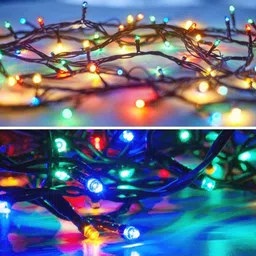 shopping dust 180 LEDs 44.98 m Multicolor Flickering, Steady Bulb Rice Lights image 4
