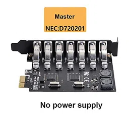 NFHK 7 Ports PCI-E to USB 3.0 HUB PCI Express Expansion Card Adapter 5Gbps for Motherboard image 4