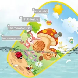 sharnga Play Gym for Babies 0 to 12 Months Musical Piano Keyboard Hanging Rattles Baby Gym Piano Piano Mat image 3