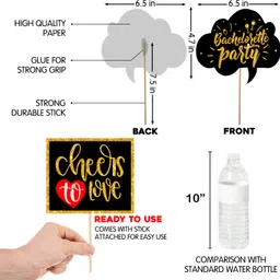 zyozi 27 Pcs Bachelor Photo Booth Props Bachelor Photo Booth Props/Bride to be Props Photo Booth Board image 3