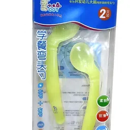 mayanshh COMBO of Baby Self Feeding Spoon Set, Soft Silicone Tip, BPA Free (4pc Spoon)- BPA FREE PLASTIC SILICONE, FDA APPROVED PLASTIC, GLOW IN DARK image 5
