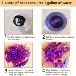 vikrida Gel Blaster Refill Ammo 20,000 Non-Toxic Water Beads 7–8mm (Pack of 2) Vase Filler image 2