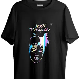 Women Printed Round Neck Pure Cotton Black T-Shirt-image-37