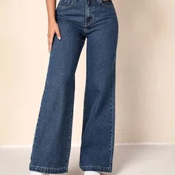 vbeauti Women Boyfriend High Rise Dark Blue Jeans image 5