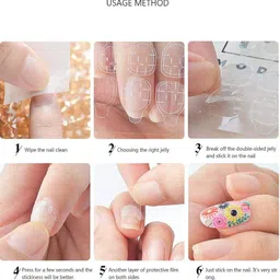likeup Strong Adehsive Best Quality 3 Sheet (72 Pics Tabs) Waterproof Jelly Double Sided Adhesive Tabs Nail Glue Sticker False Nail Tips Tabs image 5
