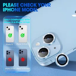 ITIANS Back Camera Lens Ring Guard Protector for iPhone 15::iPhone 15 Plus image 5