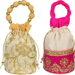 sunesh creation Women Gold, Pink Potli-picture-32